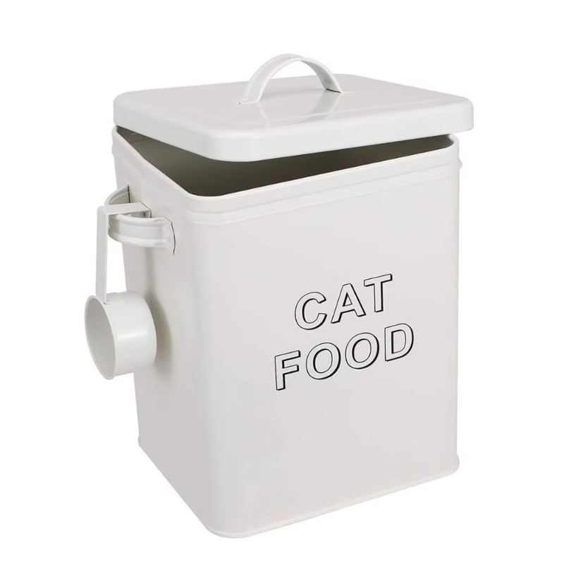Food Storage With Scoop - ถังเก็บอาหารสัตว์เลี้ยงและขนมสำหรับสุนัข พร้อมฝาปิดและที่ตักอาหาร