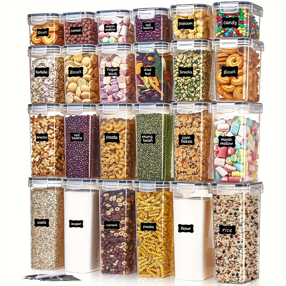 Food Storage In Pantry - 24 ชิ้น กล่องเก็บอาหาร 12 กล่อง 12