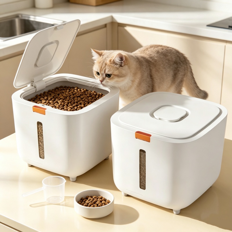 Food Storage Pet - กล่องเก็บอาหารสัตว์เลี้ยง 5/7 กก., ภาชนะบรรจุอาหารสัตว์เลี้ยงแบบปิดผนึก, ถังอาหารสุนัขและแมวแบบสุญญากาศ, กล่องเก็บอาหารสัตว์เลี้ยงแบบกันแมลง