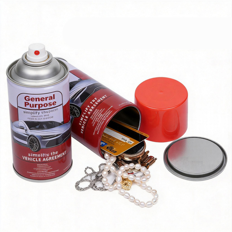 Food Storage Safe - กล่องน้ำมันหล่อลื่นแบบซ่อนได้ กล่องเก็บของแบบปลอดภัย พร้อมถุงกันกลิ่นเกรดอาหาร มีช่องสำหรับเก็บกุญแจ เงินสด และของมีค่า