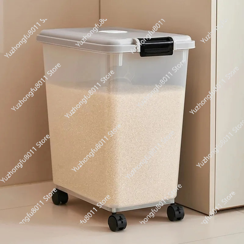 Food Storage In Pantry - กล่องเก็บข้าวสารแบบปิดผนึกสำหรับใช้ในครัวเรือน ภาชนะเก็บอาหารเกรดอาหาร ป้องกันแมลง ป้องกันความชื้น สำหรับห้องครัว