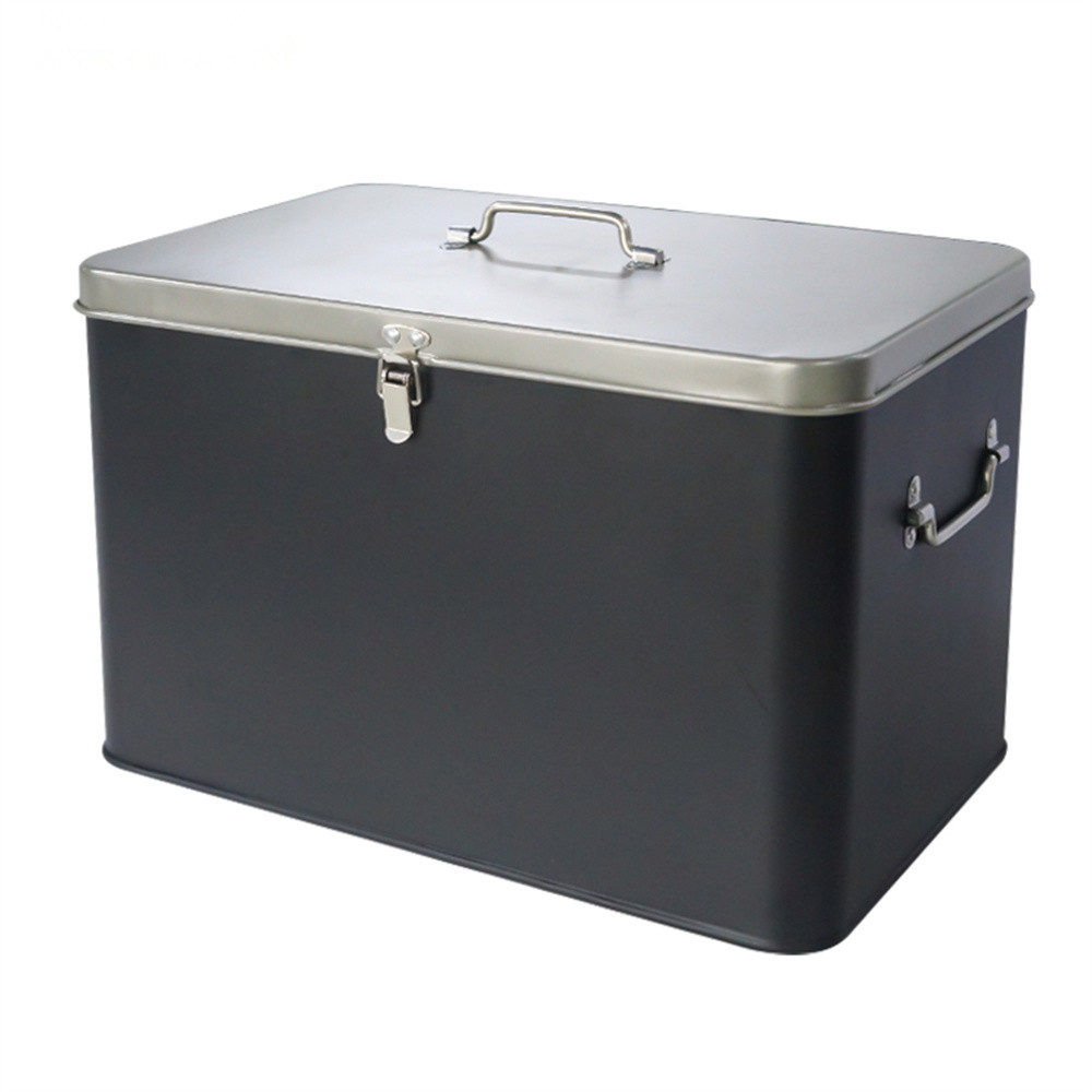 Food Storage Locker - ขนาดใหญ่ความจุกล่องพร้อมฝาปิดโลหะ Locker กล่อง Big Office กล่องเก็บขนมปัง