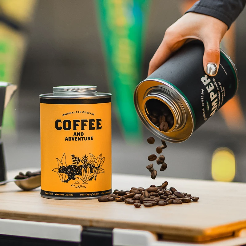 Food Storage For Camping - กระป๋องเก็บเมล็ดกาแฟแบบพกพา 1 ชิ้น สำหรับแคมป์ปิ้ง วัสดุเกรดอาหาร ขนาดใหญ่พิเศษ