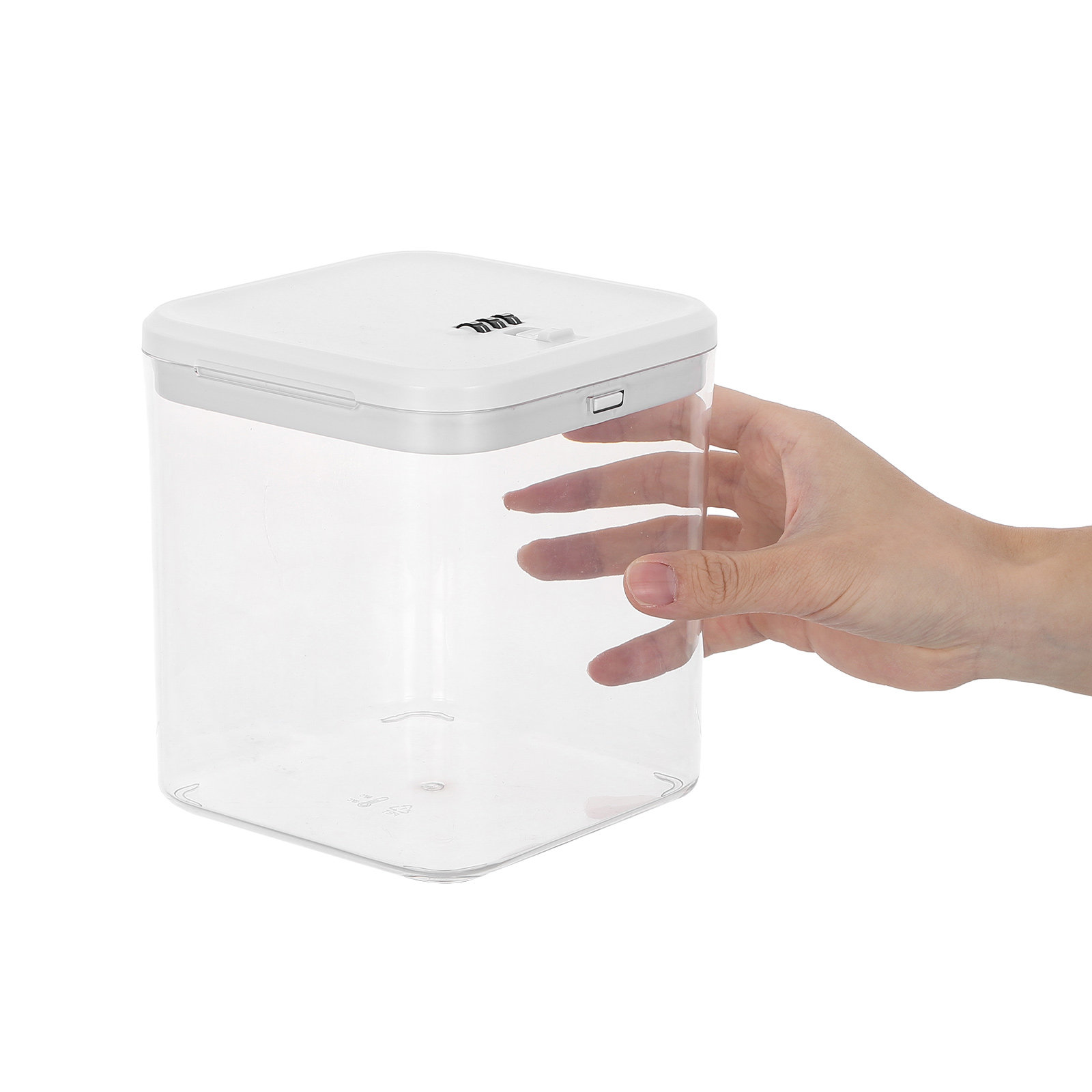 Food Storage Safe - กล่องล็อคใสแบบซ้อนได้สำหรับเก็บอาหารในตู้เย็น พร้อมกุญแจรหัส ป้องกันเด็ก ใช้เก็บยา ยาเม็ด หรือของใช้ส่วนตัวอย่างปลอดภัย