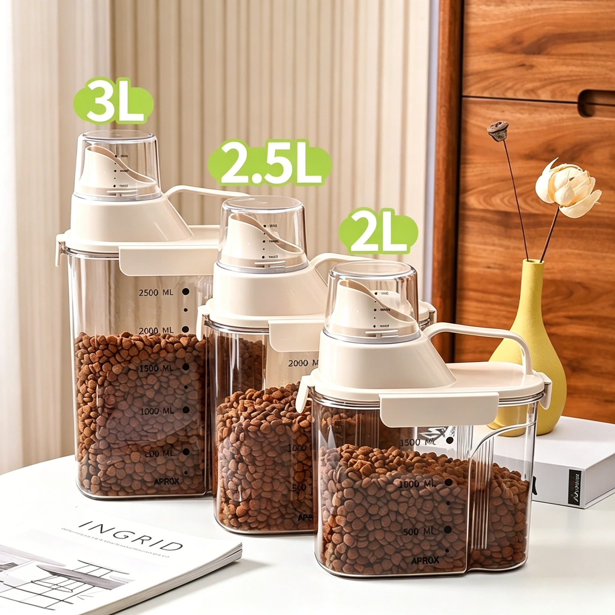 Food Storage Pet - กล่องเก็บอาหารสัตว์เลี้ยงแบบสุญญากาศ 1 กก./2 กก./2.5 กก./3 กก.