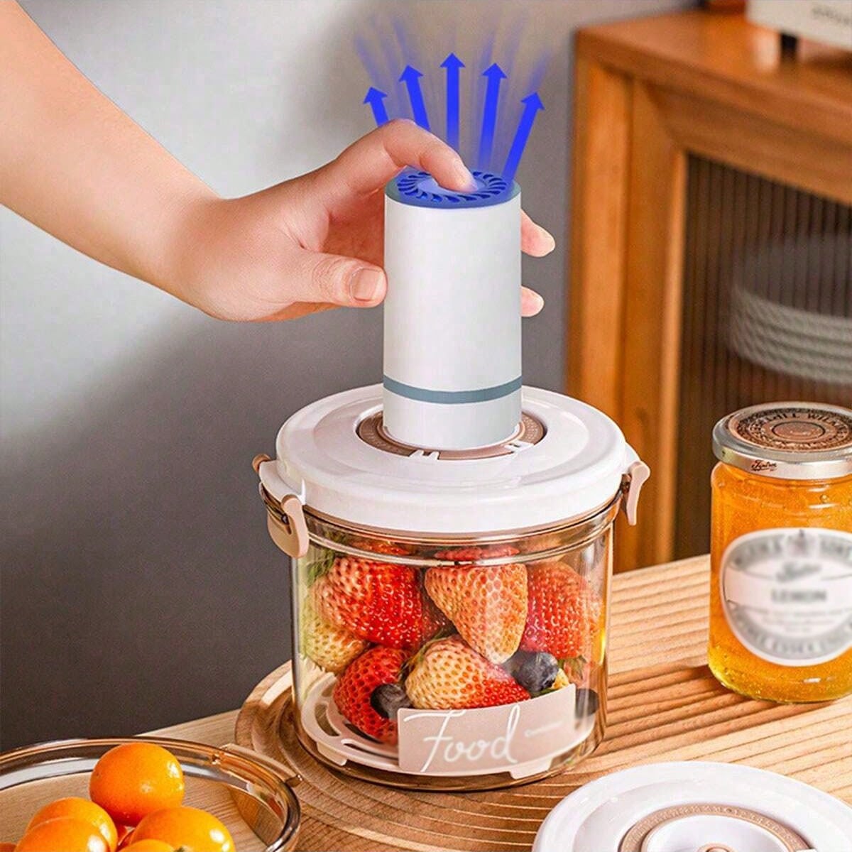 Food Storage Vacuum - ภาชนะบรรจุอาหารสุญญากาศเกรดอาหารสำหรับห้องครัว 1 ชิ้น, กล่องเก็บอาหารสุญญากาศสำหรับตู้เย็น