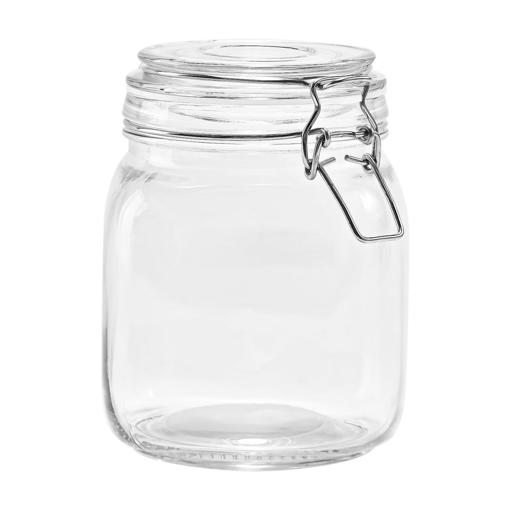 Food Storage In Pantry - โหลแก้วเก็บอาหาร Mainstays ขนาด 38 ออนซ์ พร้อมฝาปิดล็อคแน่นสนิท