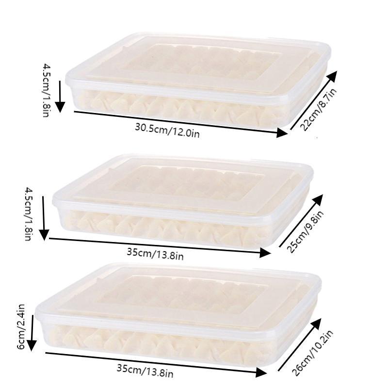 Food Storage Refrigerator - กล่องเก็บของในครัวสำหรับเกี๊ยว ผลไม้ ผัก เนื้อ ขนม กล่องจัดระเบียบตู้เย็น