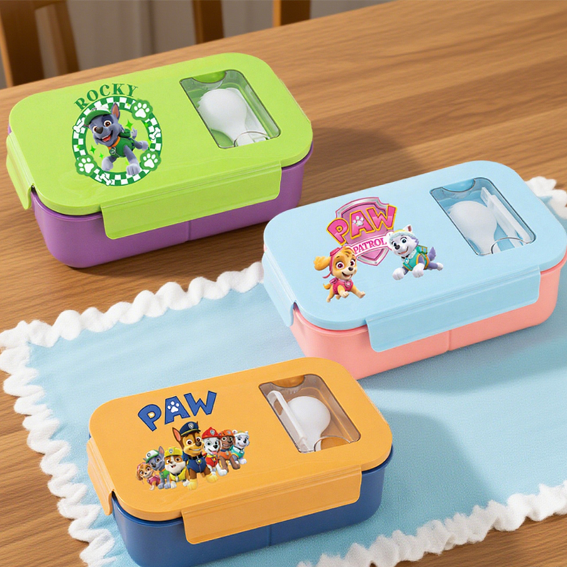 Food Storage Safe - กล่องอาหารกลางวัน Paw Patrol สำหรับเด็กชายและเด็กหญิง ใช้กับไมโครเวฟได้ กล่องเบนโตะลายการ์ตูน