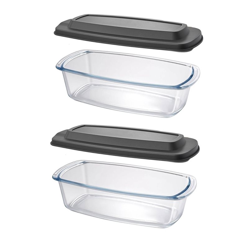 Food Storage Glass Containers Large - ABMR-Loaf Pan 2-Pack LARGE 7.6 ถ้วย/1800