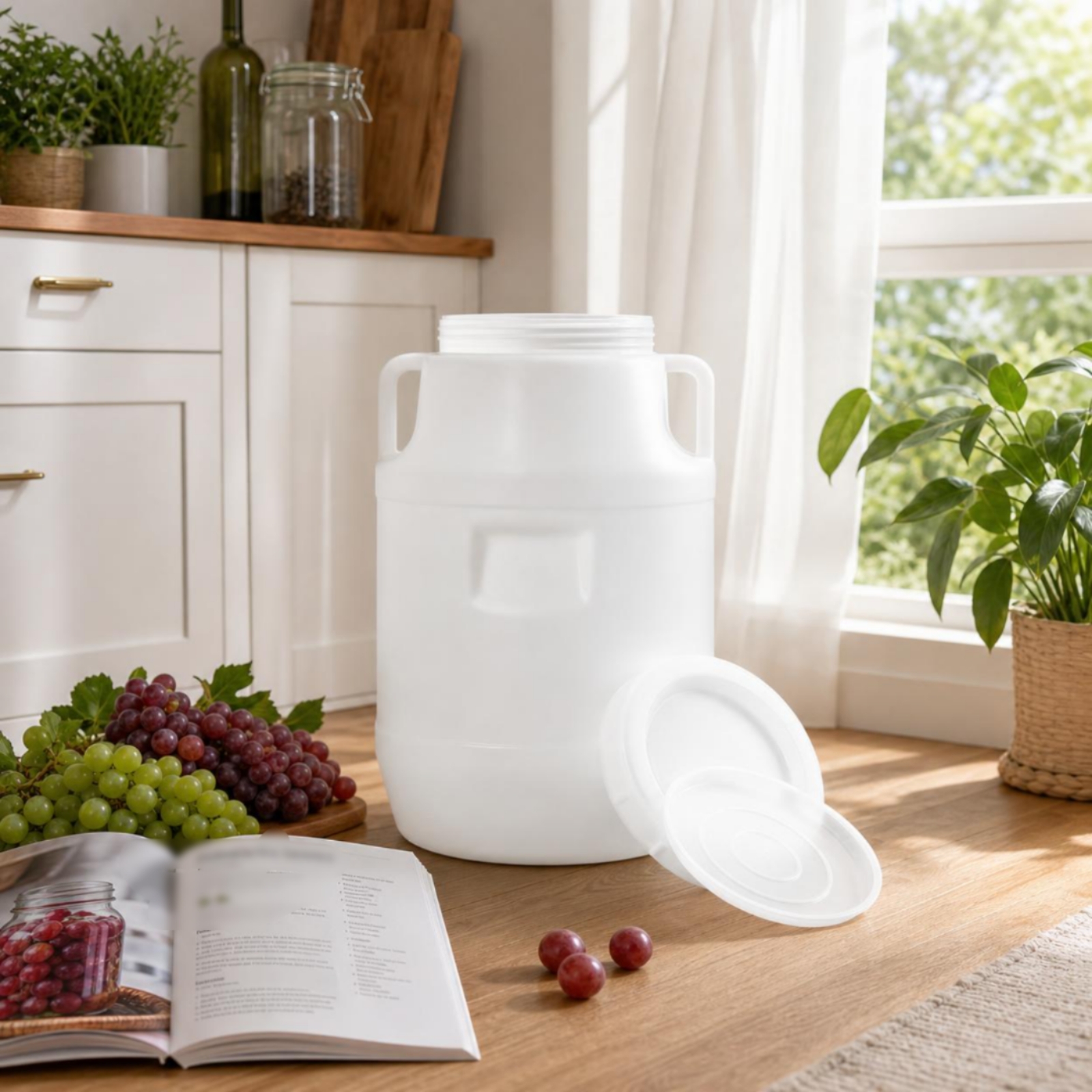 Food Storage Safe - ถังหมักพร้อมฝาปิด ป้องกันการหก ถังเก็บอาหารปลอดภัย ถังน้ำปลอดภัยสำหรับอาหาร ฝาปิดแบบปิดสนิท แข็งแรงทนทาน