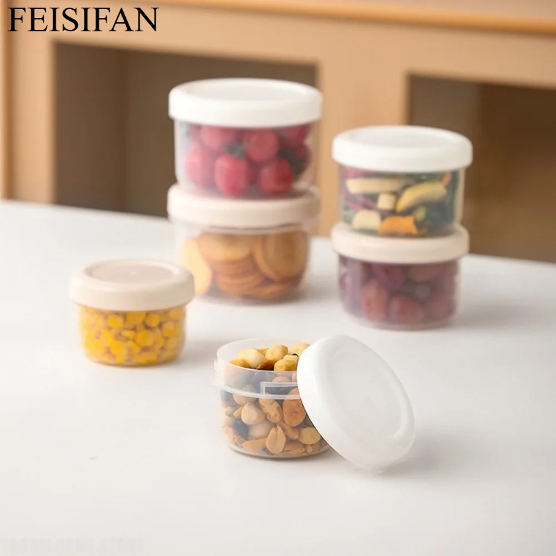 Food Storage Refrigerator - กล่องเก็บอาหารพลาสติกทรงกลมแบบพกพาพร้อมฝาปิด กล่องเก็บอาหารสดแบบสุญญากาศสำหรับตู้เย็นในครัว