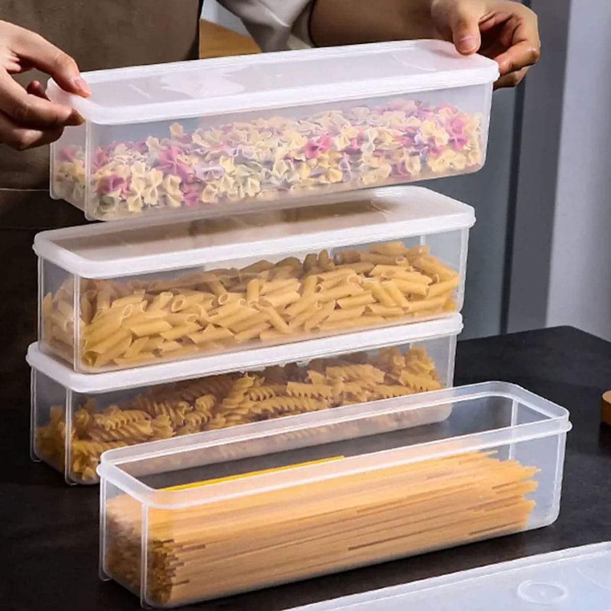 Food Storage Refrigerator - กล่องเก็บของพลาสติกใส 1 ชิ้น, กล่องเก็บอาหารในตู้เย็นพร้อมฝาปิด, กล่องเก็บอาหารแบบใส, กล่องเก็บอาหารแบบปิดผนึก