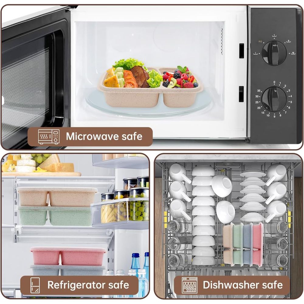 กล่องอาหารกลางวันเบนโต 4 แพ็ค, - Food Storage Safe บทวิจารณ์และราคา