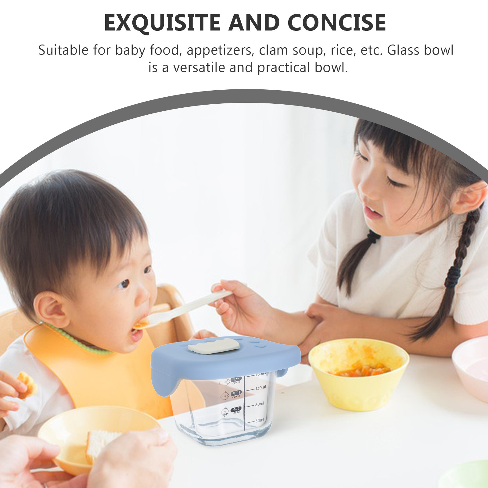 ชามแก้วใสสำหรับป้อนอาหารเด็ก ค - Food Storage Glass Containers Large บทวิจารณ์และราคา