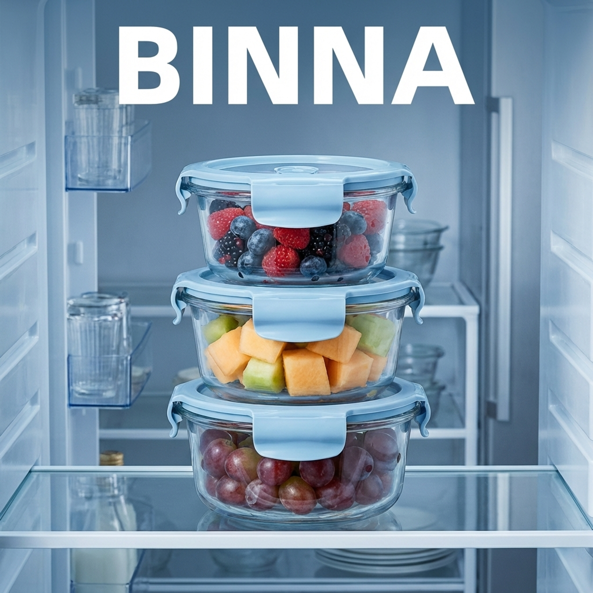 ชามแก้วทรงกลมสีน้ำเงินสำหรับเก - Food Storage Safe บทวิจารณ์และราคา