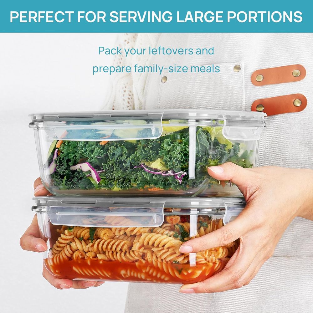 ภาชนะแก้วขนาดใหญ่ 1860 มล./63  - Food Storage Glass Containers Large บทวิจารณ์และราคา