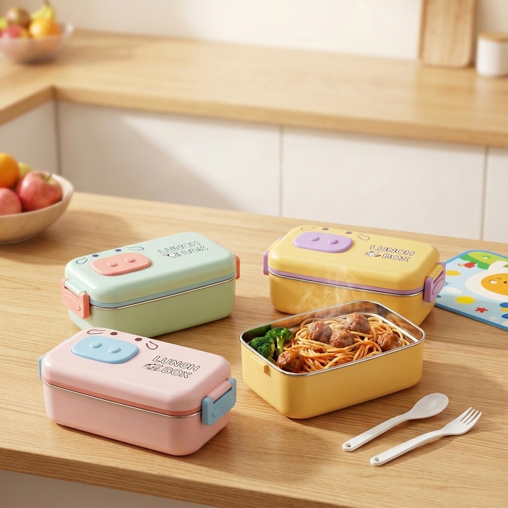 กล่องเบนโตะสแตนเลส 304 ป้องกัน - Food Storage With Scoop บทวิจารณ์และราคา