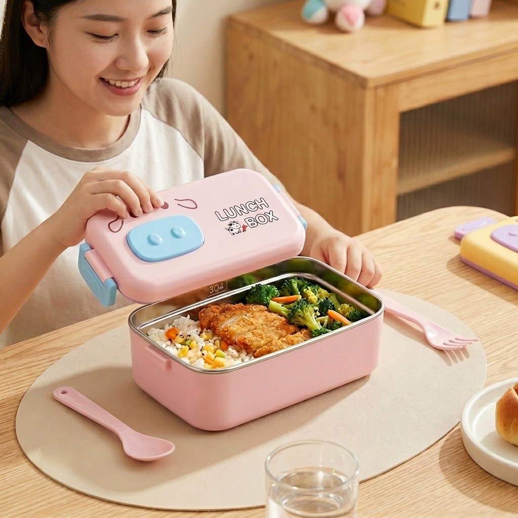 กล่องเบนโตะสแตนเลส 304 ป้องกัน - Food Storage With Scoop บทวิจารณ์และราคา