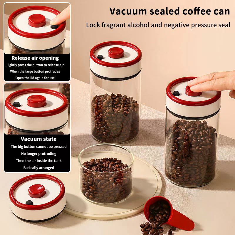ถังเก็บเมล็ดกาแฟสุญญากาศ ขวดแก - Food Storage Vacuum บทวิจารณ์และราคา