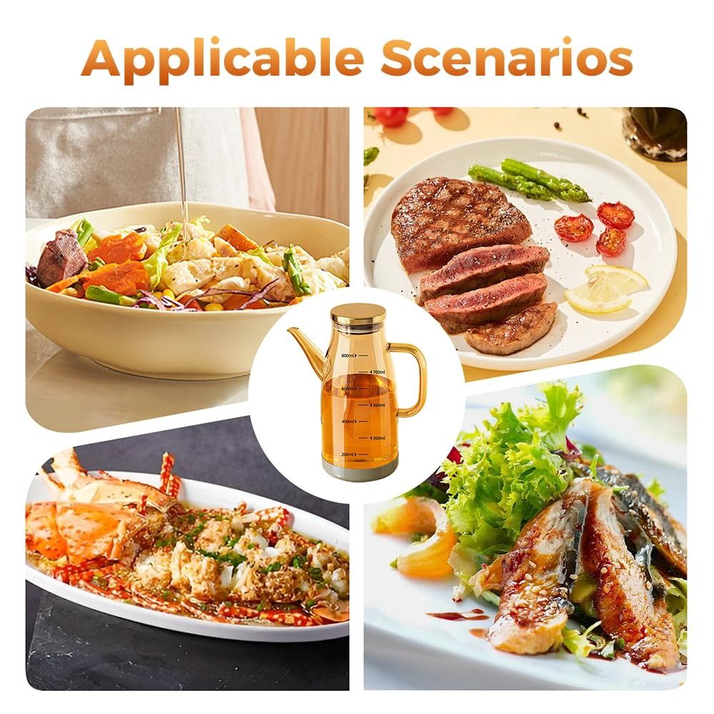 Durable Food-grade Oil Dispens - Food Storage Glass Containers Large บทวิจารณ์และราคา