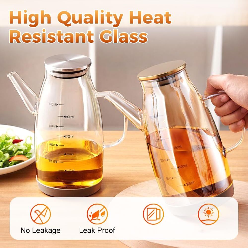 Durable Food-grade Oil Dispens - Food Storage Glass Containers Large บทวิจารณ์และราคา