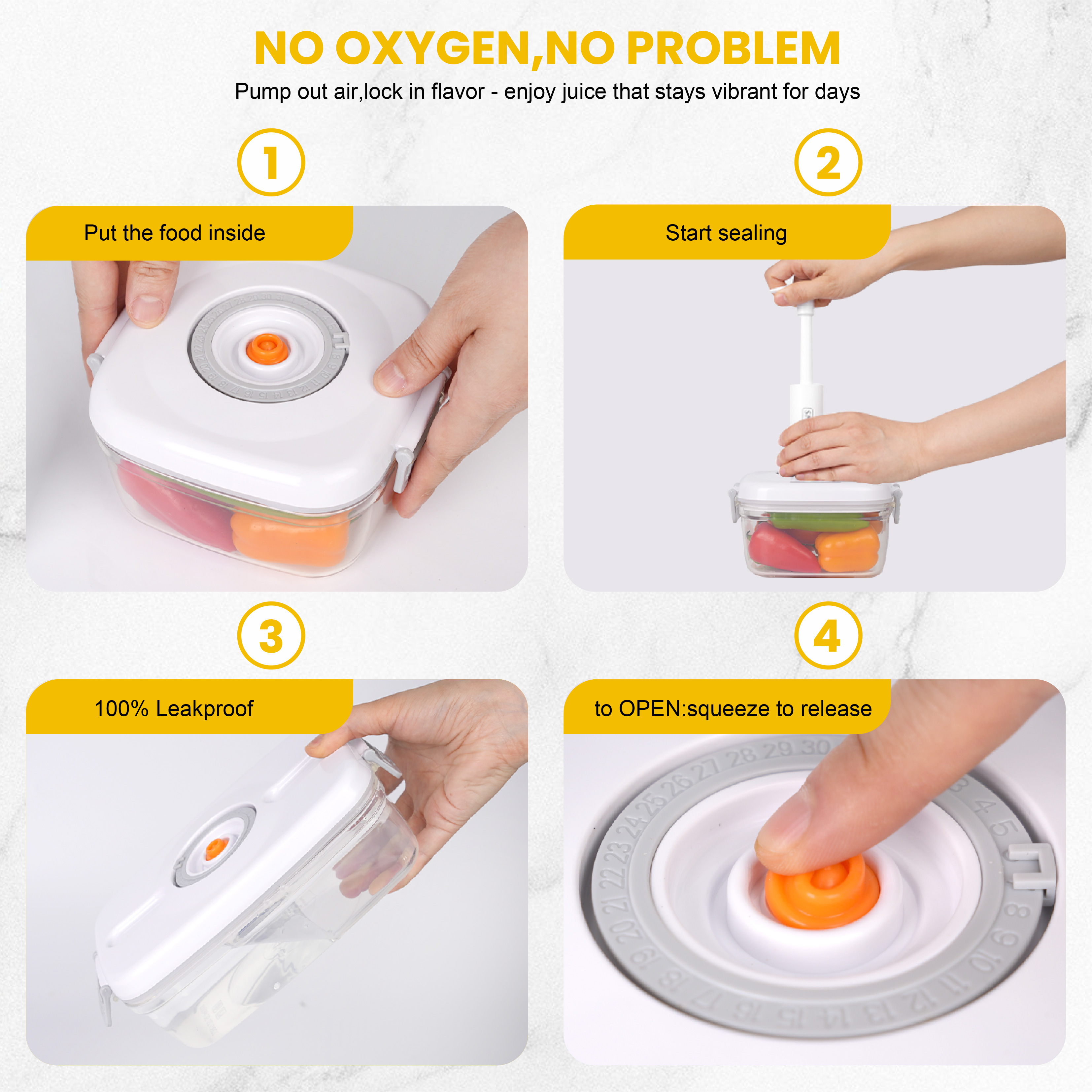 ชุดภาชนะเก็บอาหารสุญญากาศ 7+1  - Food Storage Vacuum บทวิจารณ์และราคา