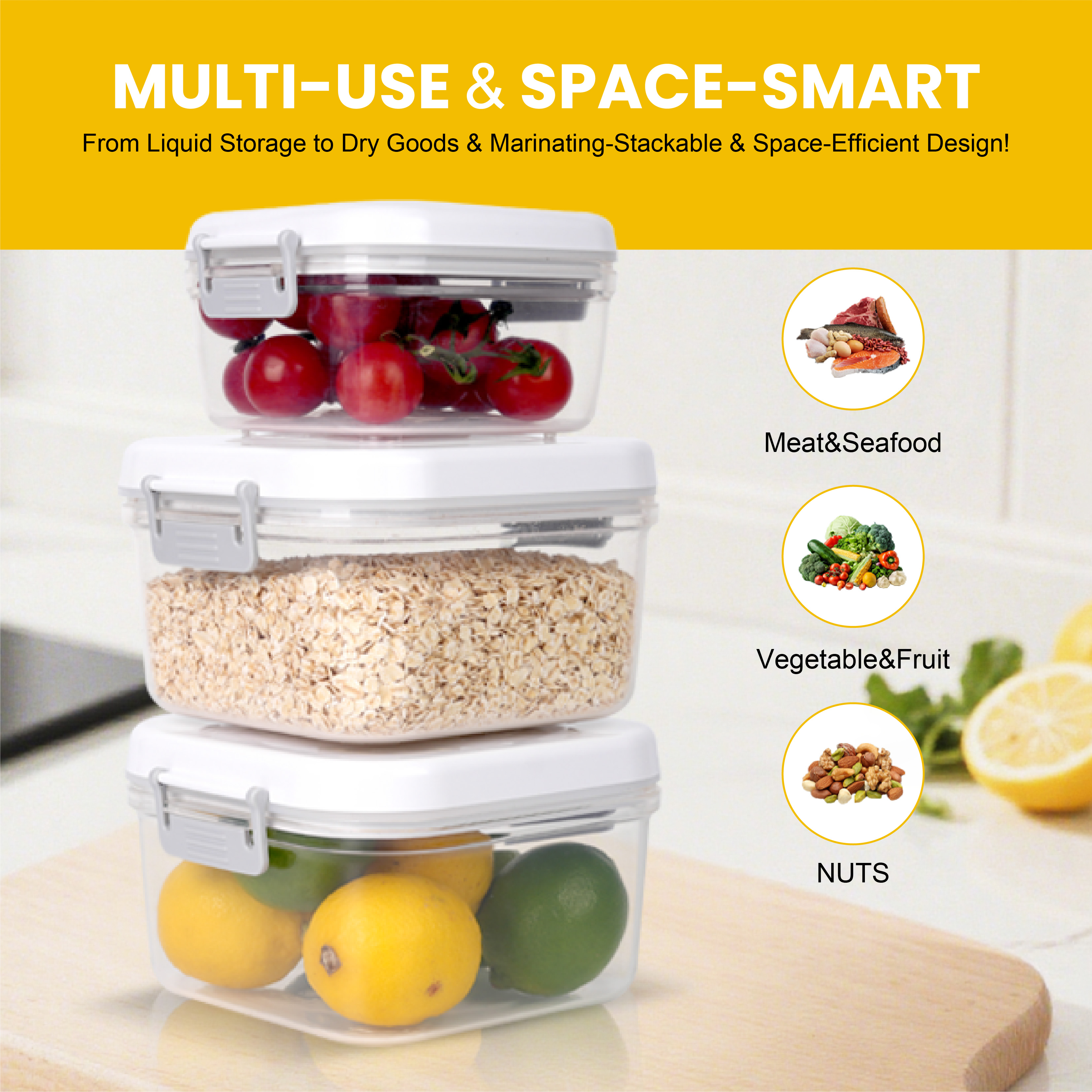 ชุดภาชนะเก็บอาหารสุญญากาศ 7+1  - Food Storage Vacuum บทวิจารณ์และราคา