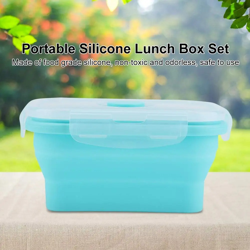 4 ขนาดพับซิลิโคนอาหารแบบพกพา B - Food Storage Silicone บทวิจารณ์และราคา