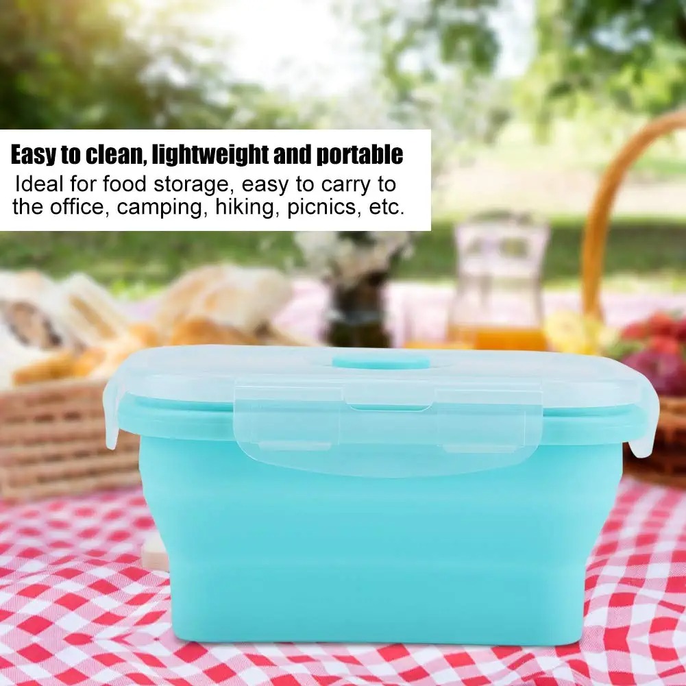 4 ขนาดพับซิลิโคนอาหารแบบพกพา B - Food Storage Silicone บทวิจารณ์และราคา
