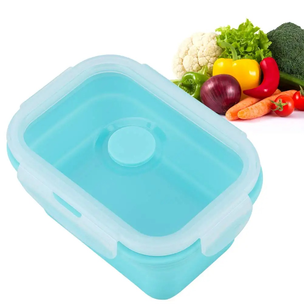 4 ขนาดพับซิลิโคนอาหารแบบพกพา B - Food Storage Silicone บทวิจารณ์และราคา
