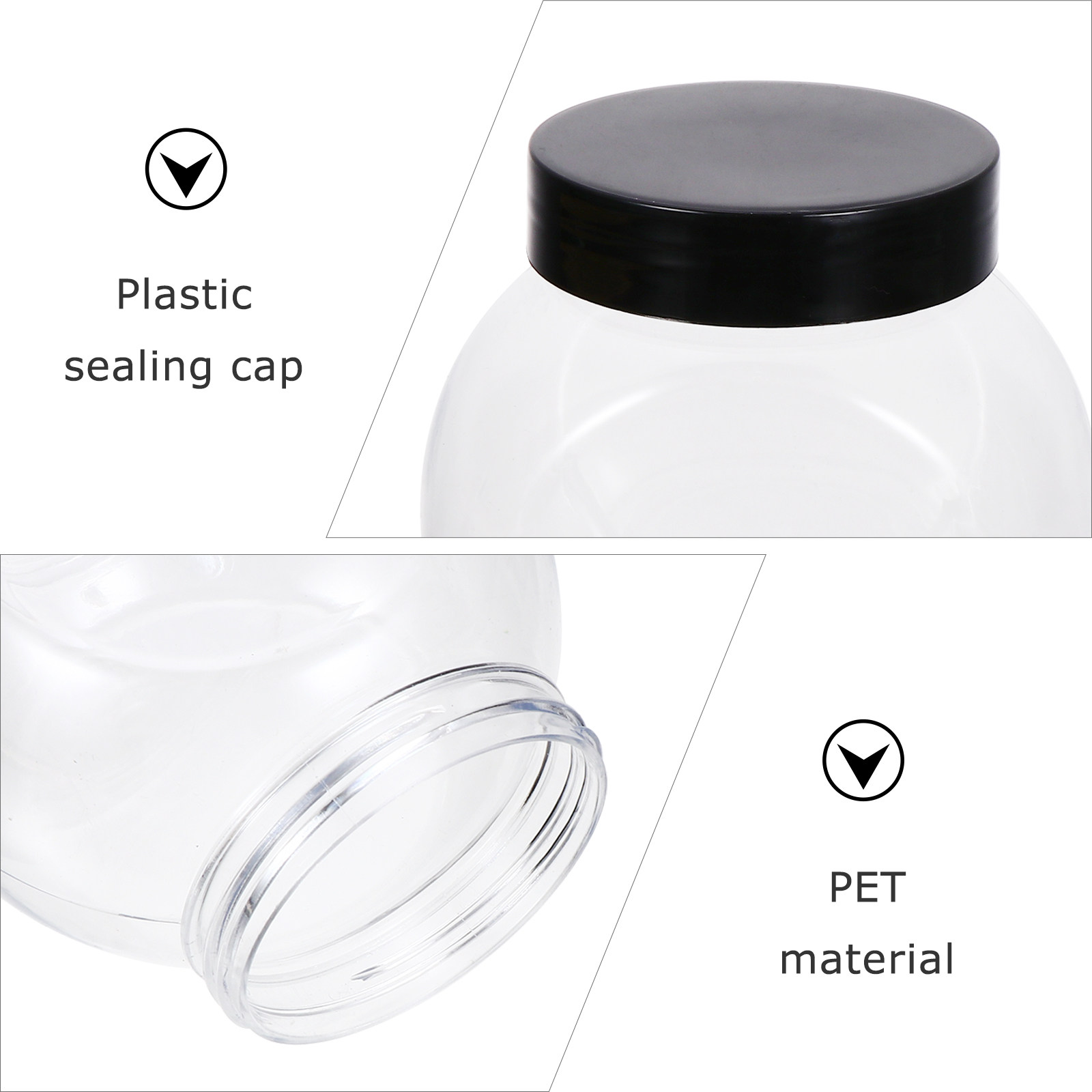 1 ชุดกระป๋องเก็บอาหารโปร่งใส 4 - Food Storage Pet บทวิจารณ์และราคา
