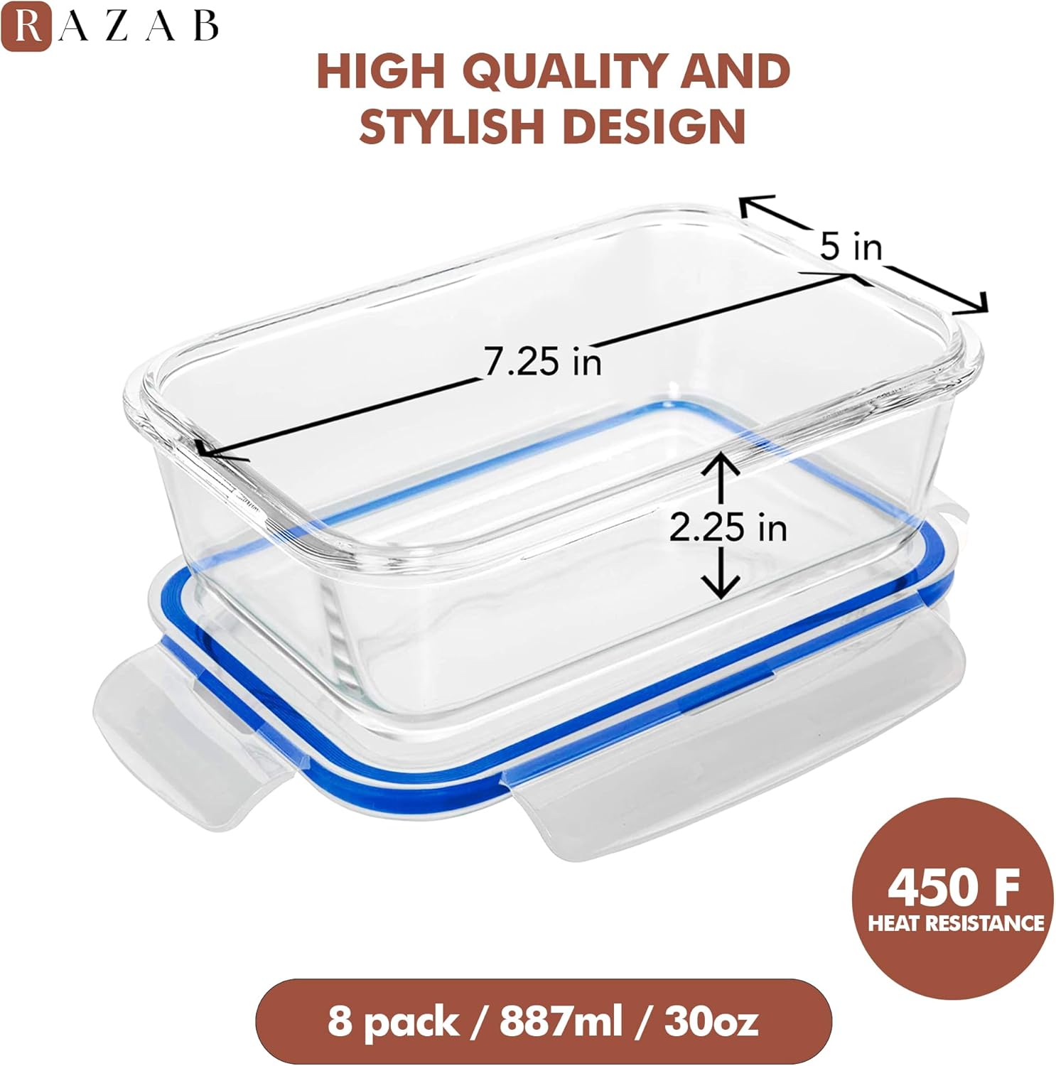 ชุดกล่องแก้วเตรียมอาหาร 16 ชิ้ - Food Storage Glass Containers Large บทวิจารณ์และราคา
