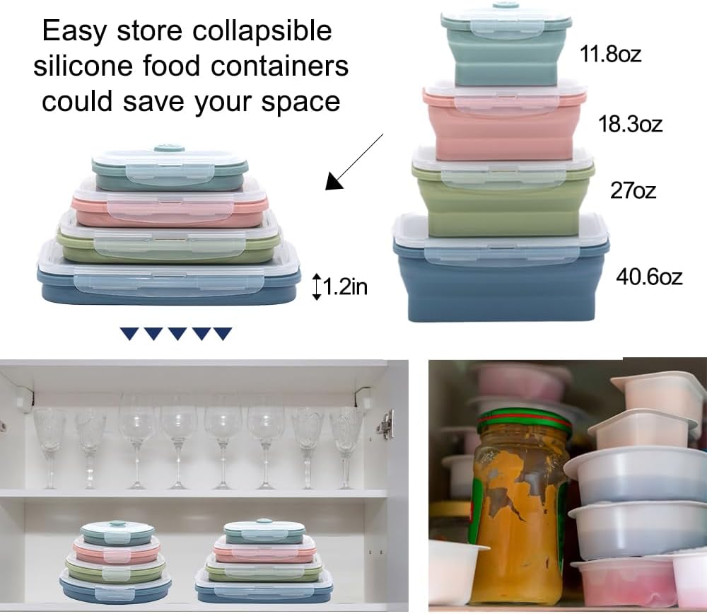 ชุดภาชนะเก็บอาหารซิลิโคนพับได้ - Food Storage Silicone บทวิจารณ์และราคา