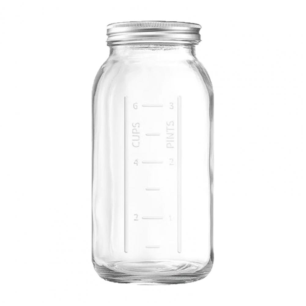 ขวดแก้วเมสันปากกว้างขนาด 2000  - Food Storage Glass Containers Large บทวิจารณ์และราคา