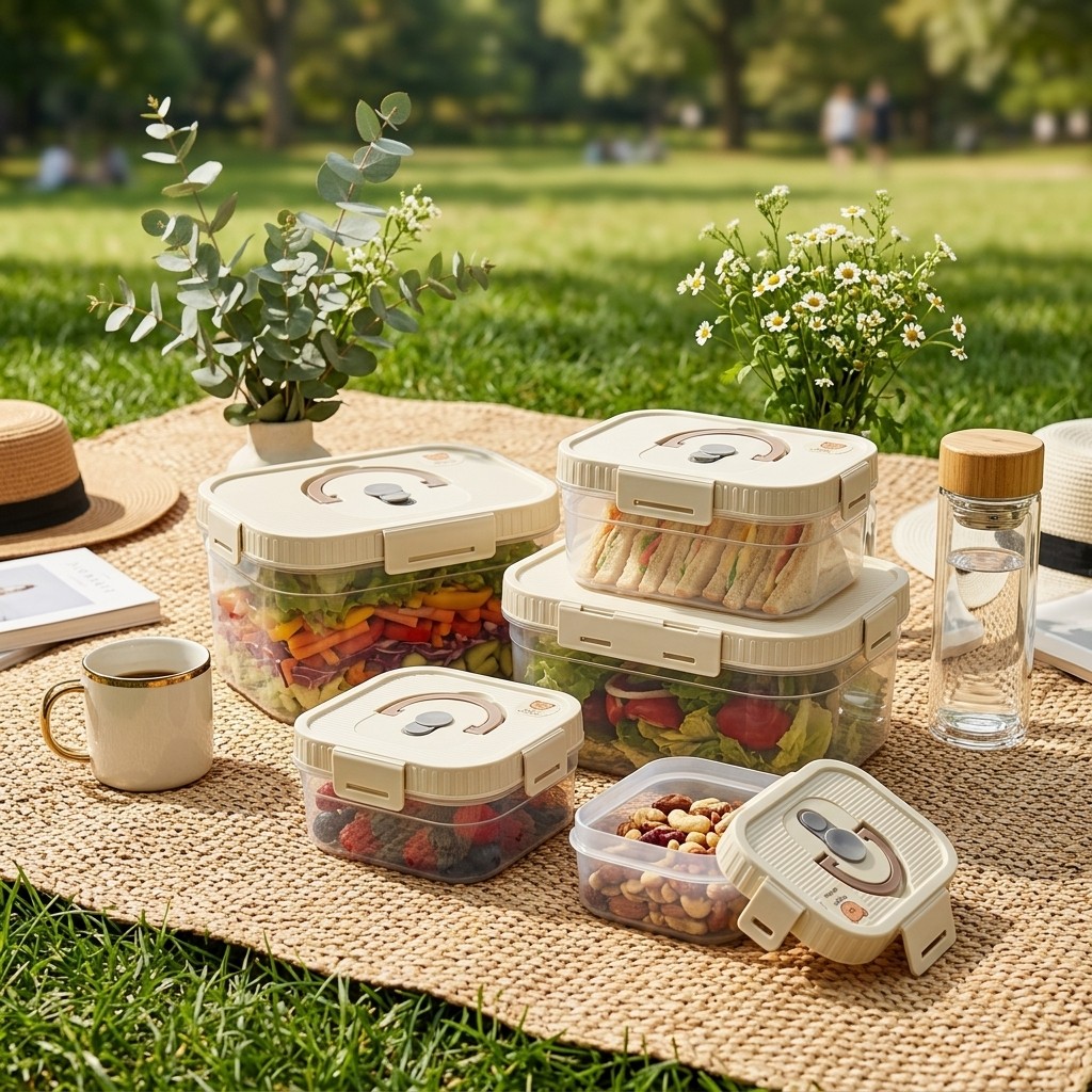 กล่องเก็บอาหารแบบซ้อนได้พร้อมห - Food Storage Refrigerator บทวิจารณ์และราคา