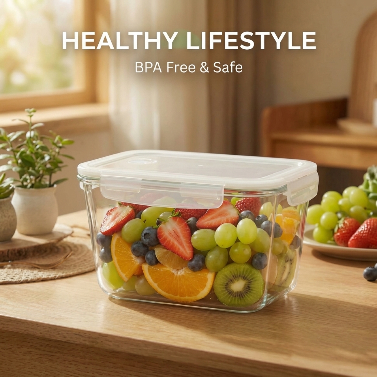 ภาชนะบรรจุอาหารแก้วความจุขนาดใ - Food Storage Glass Containers Large บทวิจารณ์และราคา
