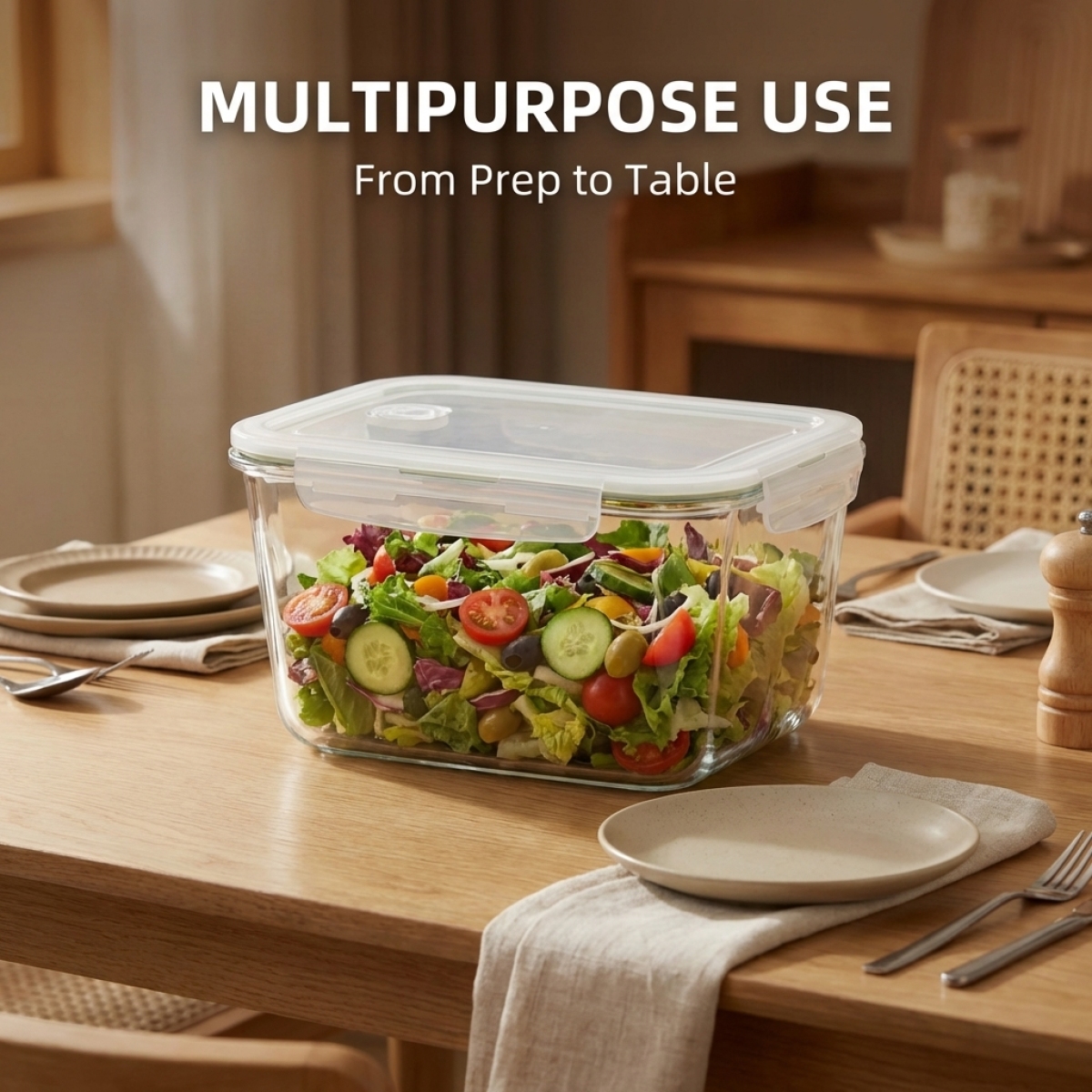 ภาชนะบรรจุอาหารแก้วความจุขนาดใ - Food Storage Glass Containers Large บทวิจารณ์และราคา