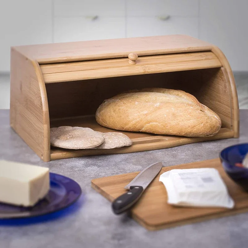 ประตูคู่กันฝุ่นกล่องขนมปังไม้ไ - Food Storage Locker บทวิจารณ์และราคา