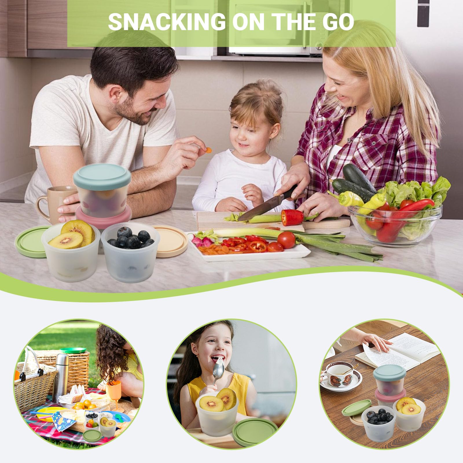 ภาชนะใส่อาหารเด็กทำจากซิลิโคนเ - Food Storage Silicone บทวิจารณ์และราคา