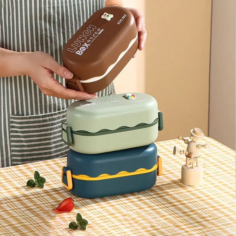 กล่องข้าวกลางวันพลาสติกสองชั้น - Food Storage With Scoop บทวิจารณ์และราคา