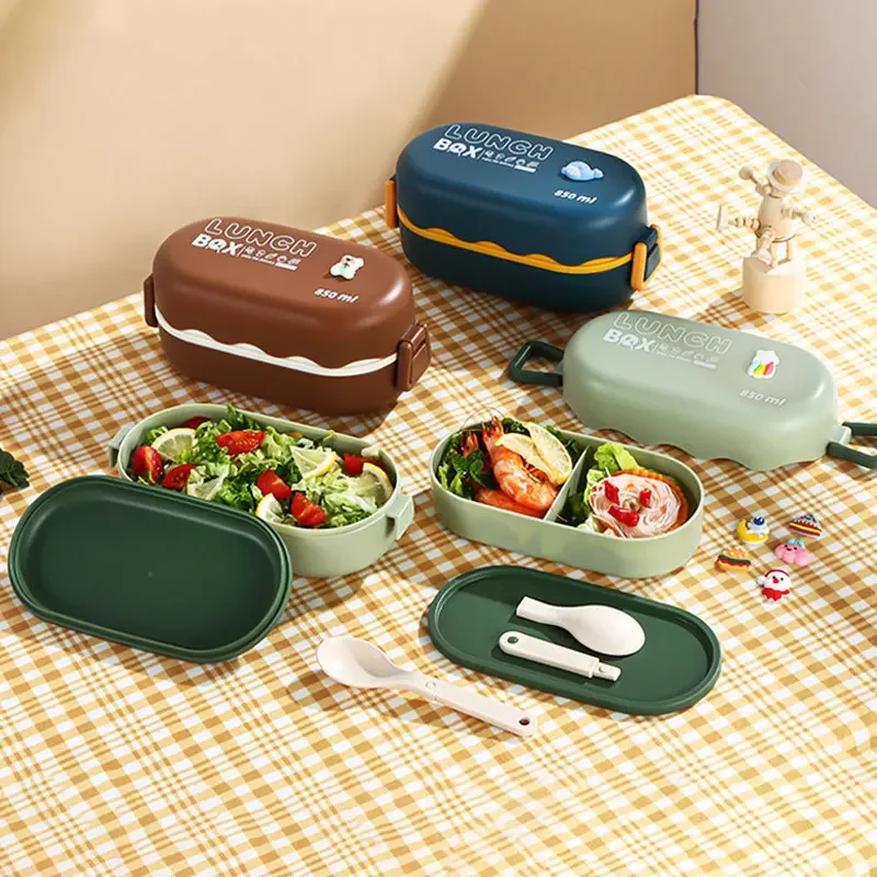 กล่องข้าวกลางวันพลาสติกสองชั้น - Food Storage With Scoop บทวิจารณ์และราคา
