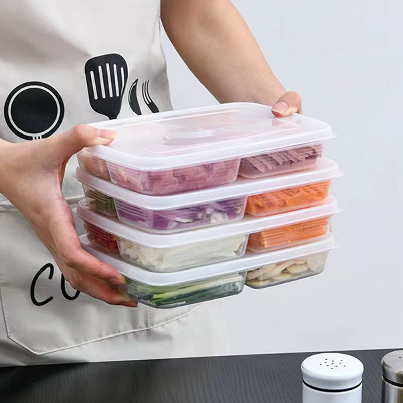 ใหม่【กล่องเก็บของพลาสติก 4 ช่อ - Food Storage Safe บทวิจารณ์และราคา