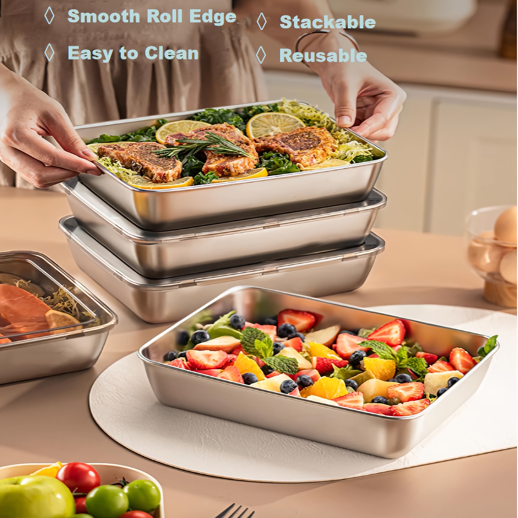 กล่องใส่อาหารสแตนเลส 3 ชิ้น &  - Food Storage For Camping บทวิจารณ์และราคา