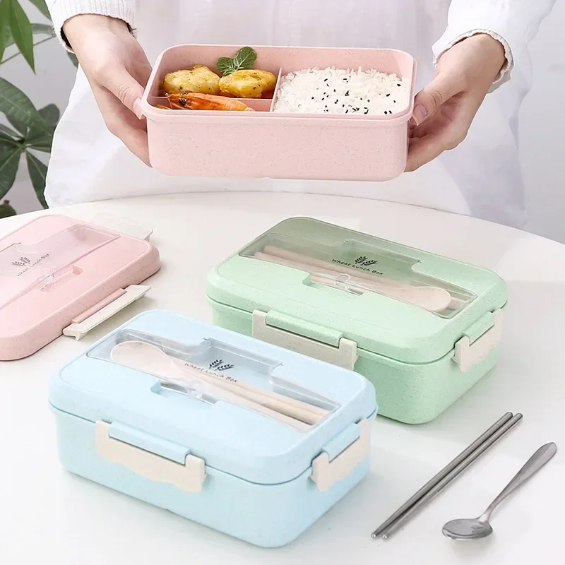 กล่องเบนโตะฟางข้าวสาลีพร้อมภาช - Food Storage With Scoop บทวิจารณ์และราคา