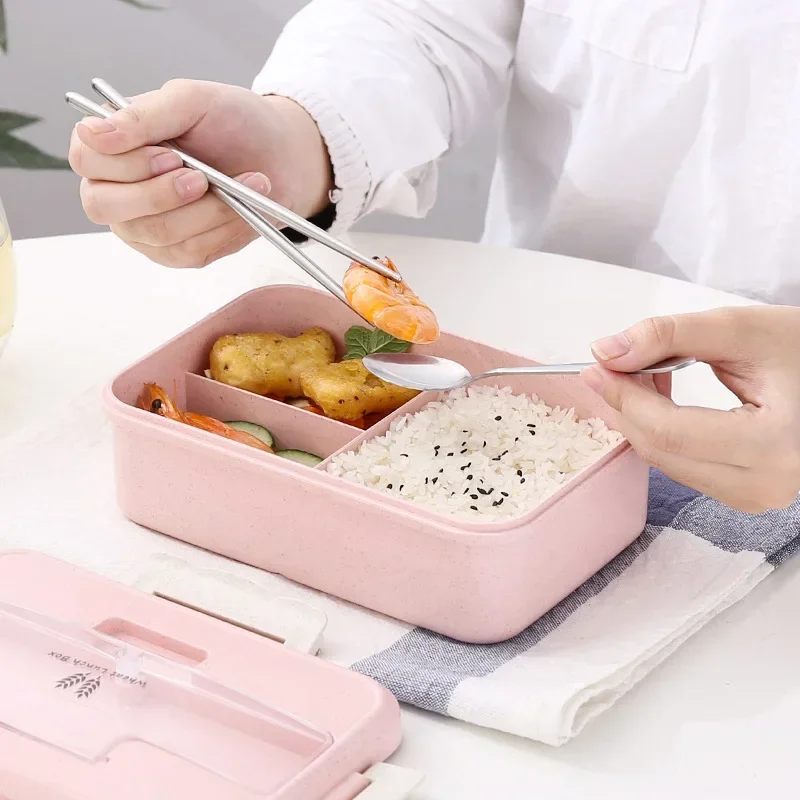 กล่องเบนโตะฟางข้าวสาลีพร้อมภาช - Food Storage With Scoop บทวิจารณ์และราคา