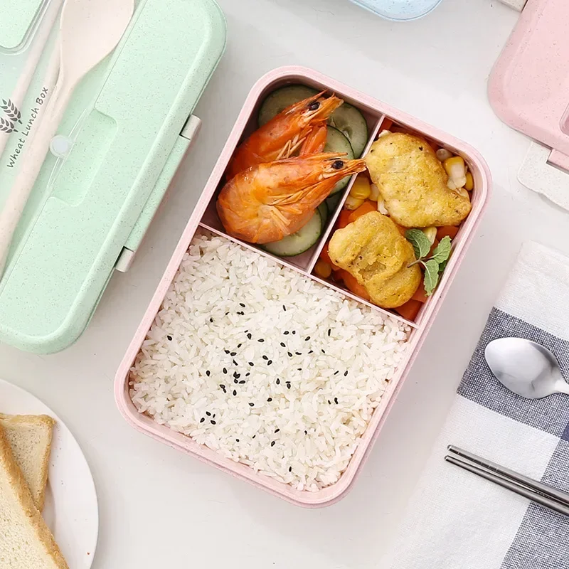 กล่องเบนโตะฟางข้าวสาลีพร้อมภาช - Food Storage With Scoop บทวิจารณ์และราคา