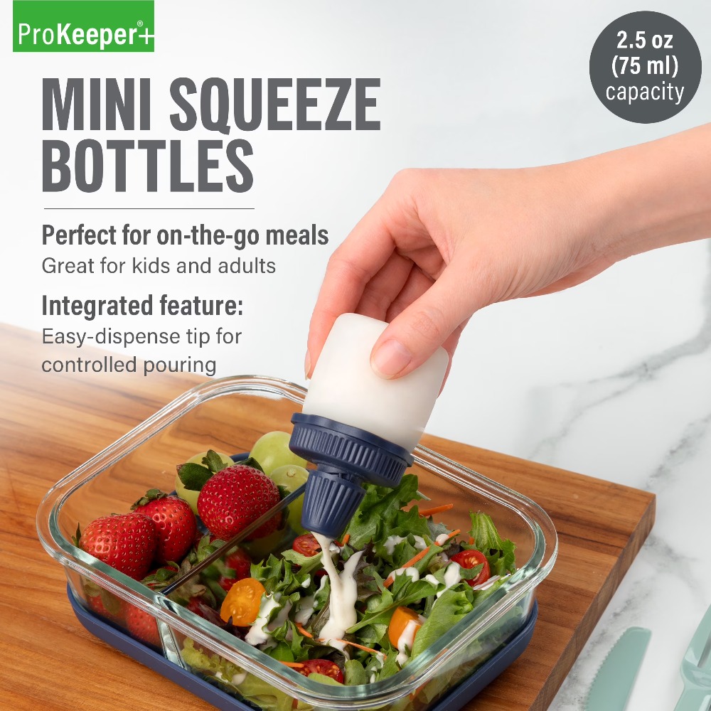 ขวดบีบซิลิโคนสีฟ้า ภาชนะเก็บอา - Food Storage Silicone บทวิจารณ์และราคา