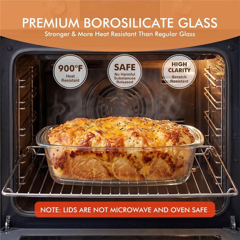 ABMR-Loaf Pan 2-Pack LARGE 7.6 - Food Storage Glass Containers Large บทวิจารณ์และราคา
