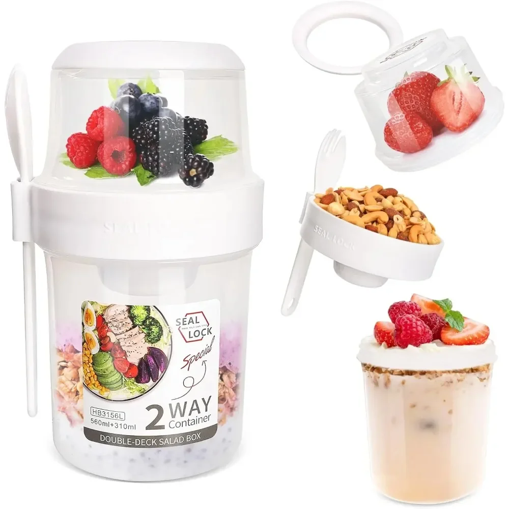ถ้วยสลัดถ้วยอาหารเช้าแบบพกพาเก - Food Storage With Scoop บทวิจารณ์และราคา